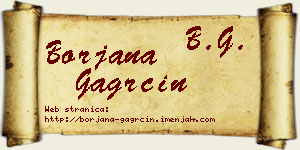 Borjana Gagrčin vizit kartica